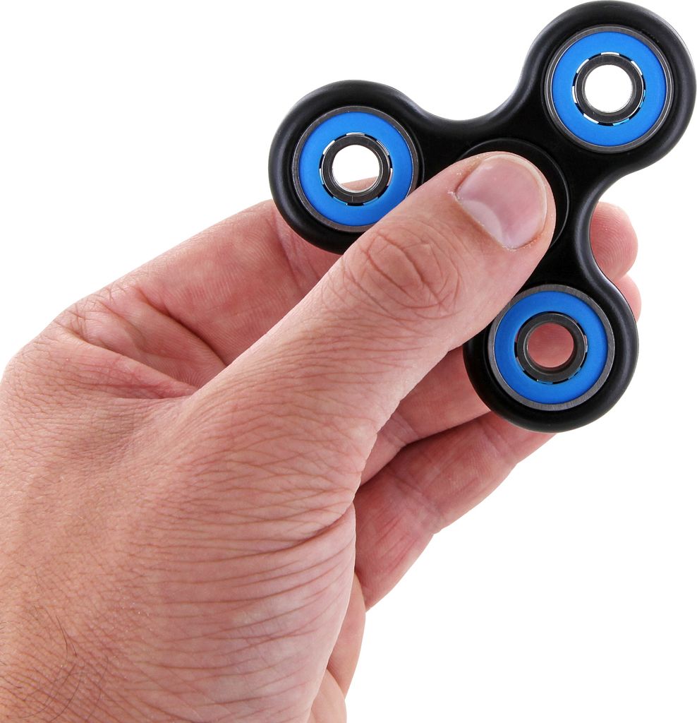 XLYNE Fidget Spinner Hyper Spinn X-ONE Schwarz-Blau, Keramik Kugellager, robust, stoßfest, leise