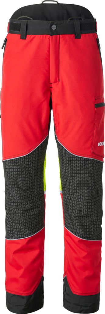 KOX Schnittschutzhose Light 2.0 Rot/Gelb | Typ A | KWF-Profi-Gr. 60