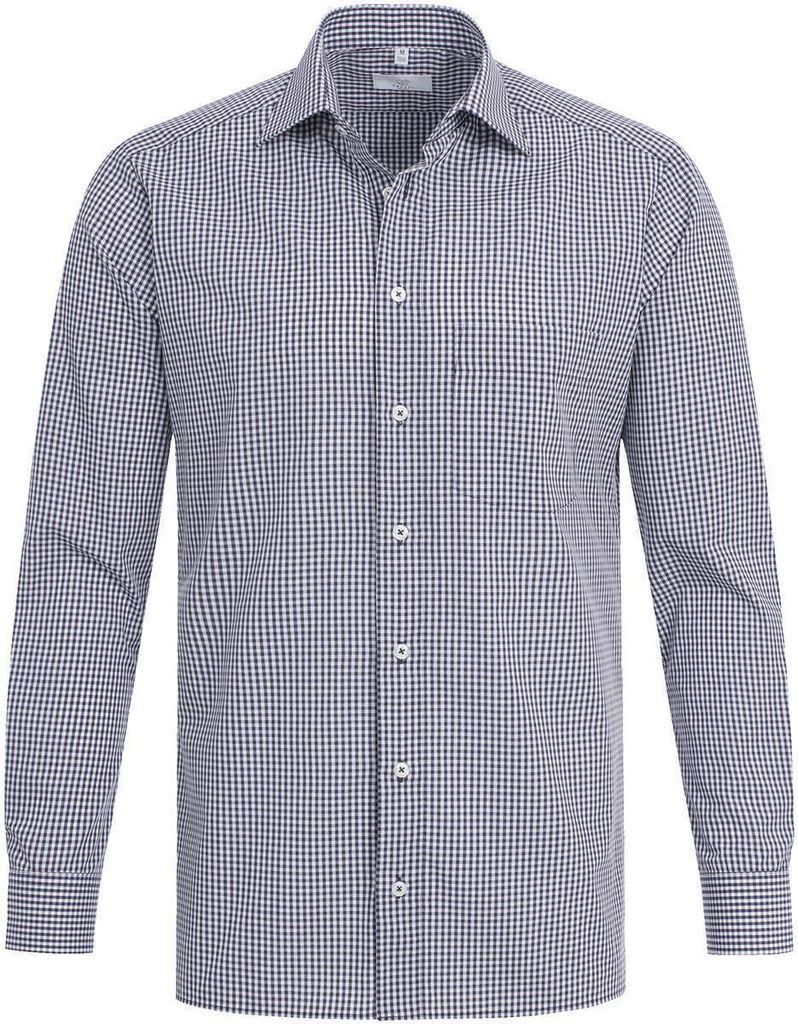 Greiff Corporate Hemd BASIC Herren Blau kariert 45/46