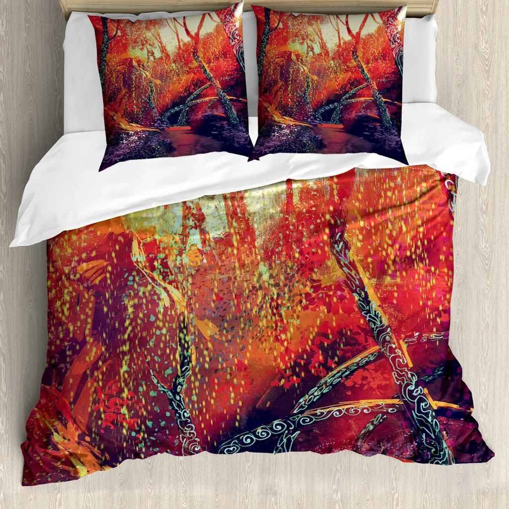 Dormi tra i Colori dell'Autunno: Copripiumino ABAKUHAUS Viola 155x220