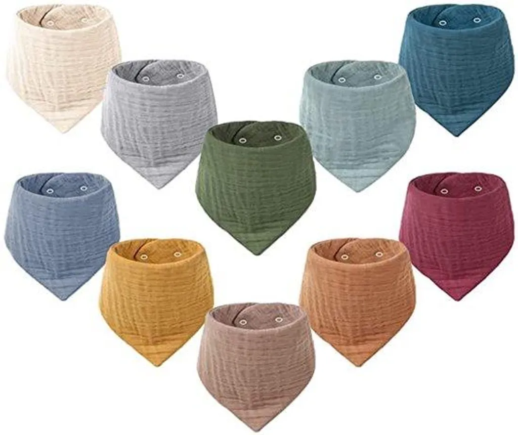 Foulard en coton écharpe triangulaire lot de 10 bavoirs bébé absorbants