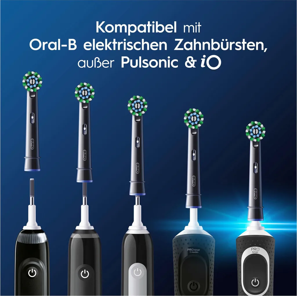 6 Brossettes noires Oral-B ProCrossAction - Hygiène maximale CleanMaximizer - 22
