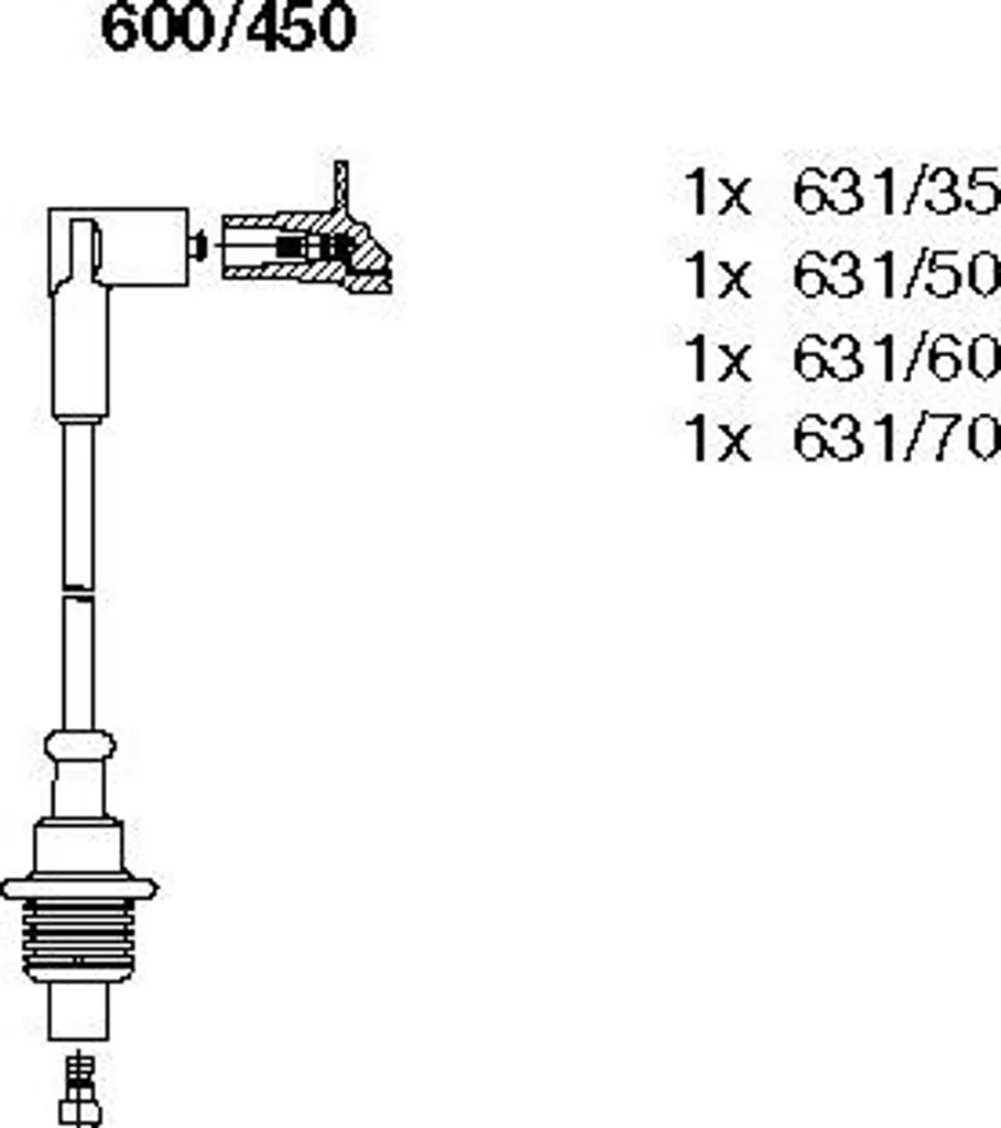Set cavi accensione BREMI 600/450 OE 9609493380 compatibile con Expert, 806, Ducato, Jumper
