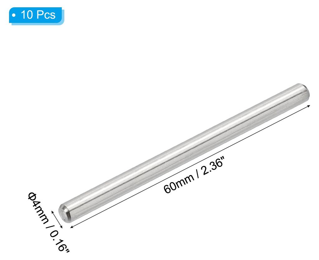 10 Stš¹ck 304 Edelstahlstifte Zylinderstifte 4 x 60 mm, Passstifte Dš¹belstift Regalstifte Metallstifte Unterstš¹tzen Hardware fš¹r Metallg...