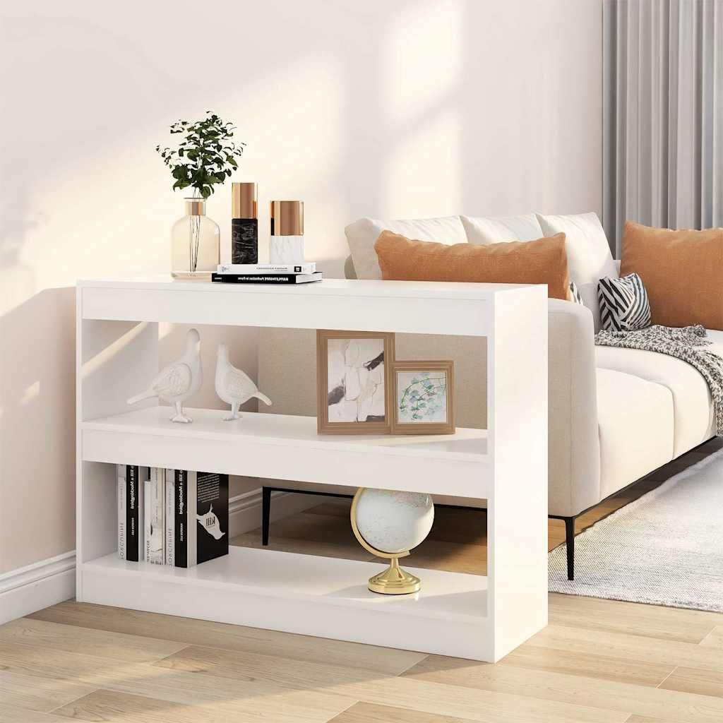 vidaXL Regál na knihy / Rozdeľovač izieb biely 100x30x72 cm Obrázok produktu 