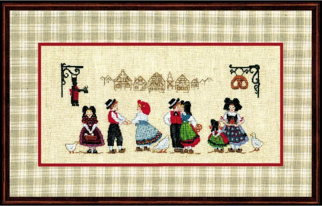 Kit point de croix compté Alsaciennes Le Bonheur des Dames 10,5x24cm