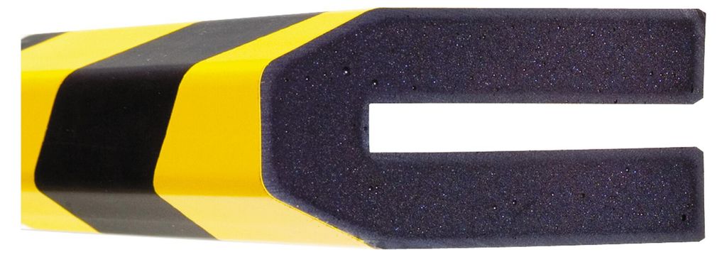 Moravia Prallschutz MORION Trapez Profilschutz 40 x 80 x 8 mm Länge 1000 mm gelb/schwarz