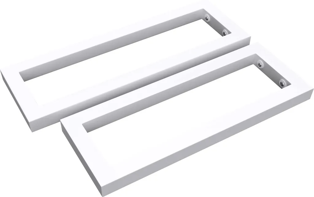 doporro 2 Staffe Reggimensola Rettangolari 50x15 cm in Acciaio Inox Bianco Supporti da Parete per Mensole Lavabi Portasciugamani Resistenti e Facili da Installare WH01