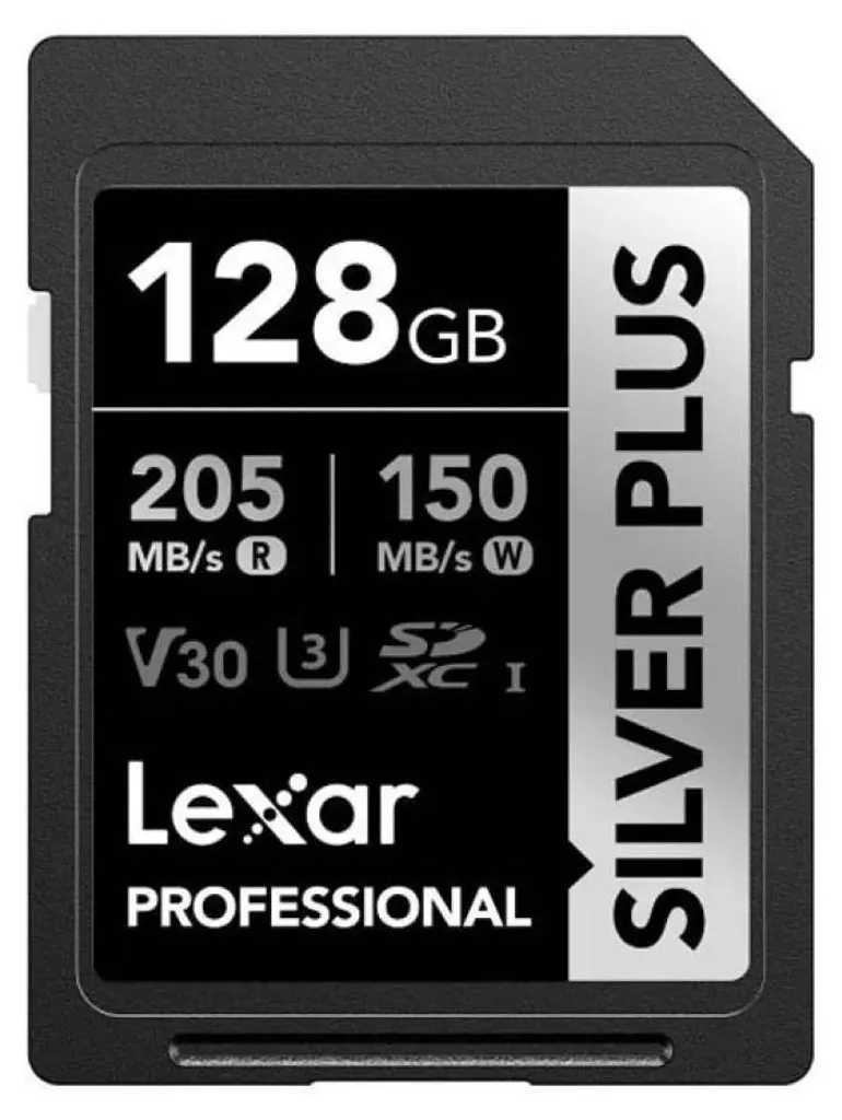 Lexar Professional SILVER PLUS 128 Go : Carte SDXC Stable contre les Pertes