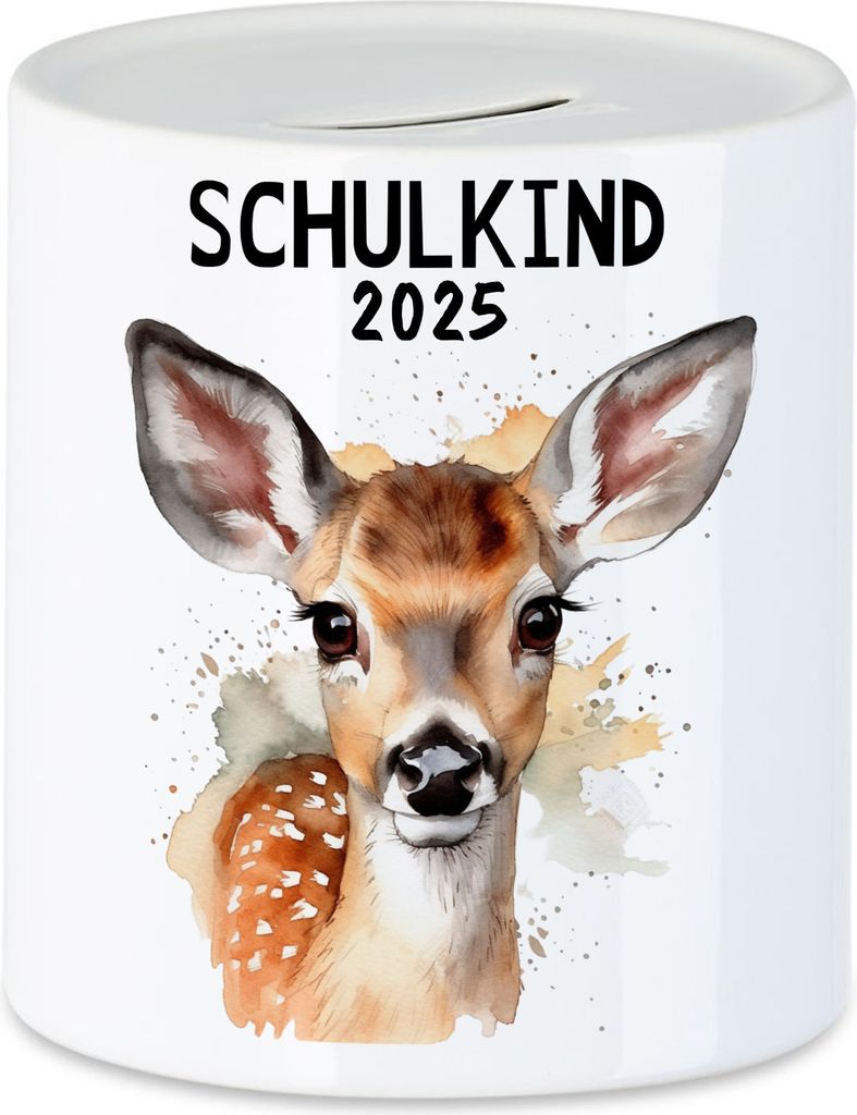 Schulkind 2025 Reh Spardose Einschulungs-Geschenk Schulanfang Erstklässler Schulanfang Schuleinführung