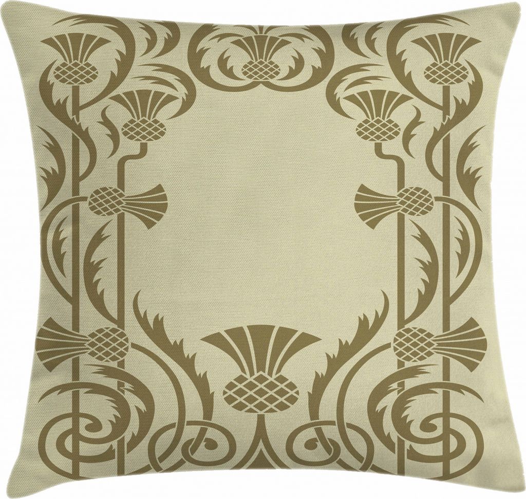 ABAKUHAUS Jugendstil Kissenbezug, Botanischer Exotic, aus Farbfesten Waschbaren Stoff Beidseitiger Druck mit robusten Reißverschluß, 50 x 50 cm, ...