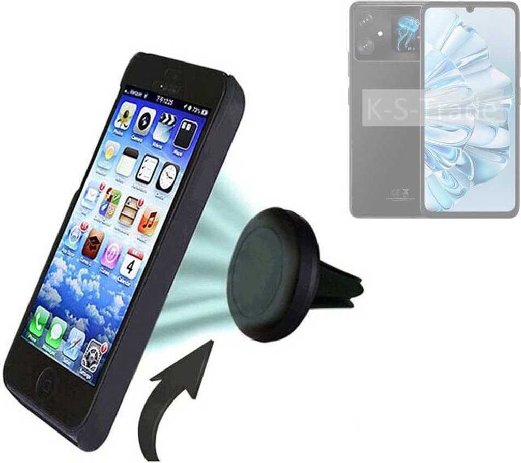 K-S-Trade kompatibel mit Cubot A20 Auto Handy Halterung KFZ Halter Lüftungsgitterhalterung Air Vent mount Smartphone Halter