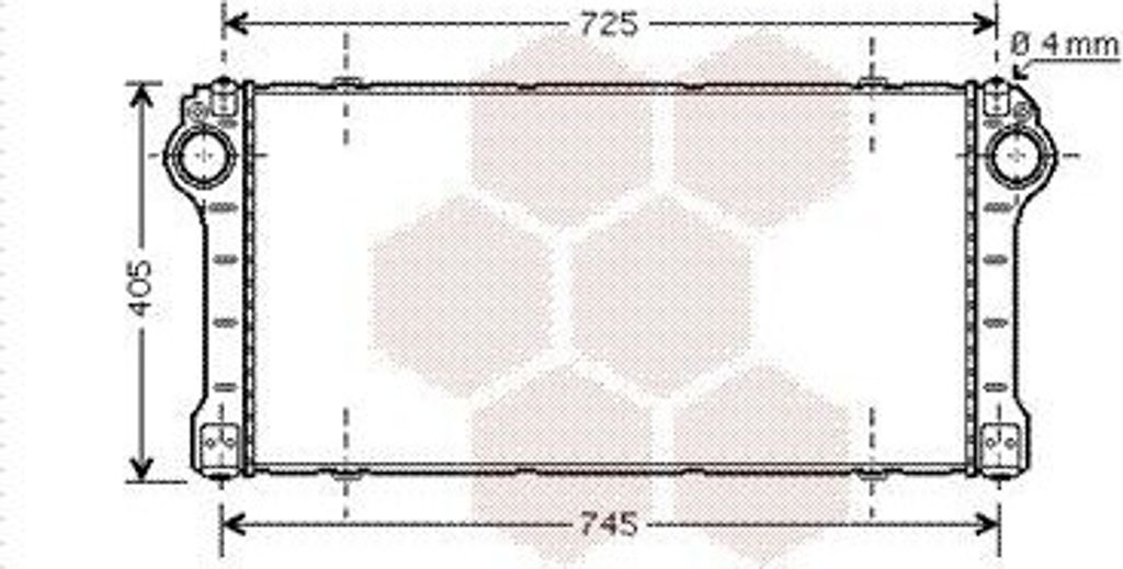 VAN WEZEL 53004565 Ladeluftkühler LLK für TOYOTA AVENSIS Station Wagon (ZRT27, ADT27) Turbo Intercooler