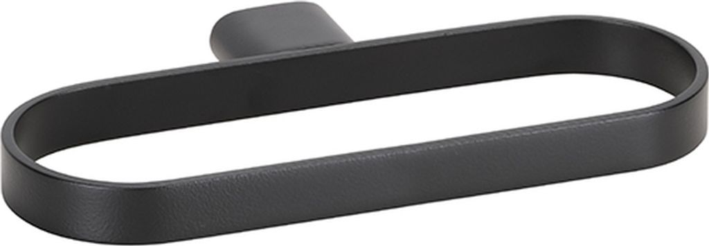 BORGANIC BLACK Handtuchring Edelstahl Schwarz 112x220x20 mm für Bad & Küche >> zum Bohren