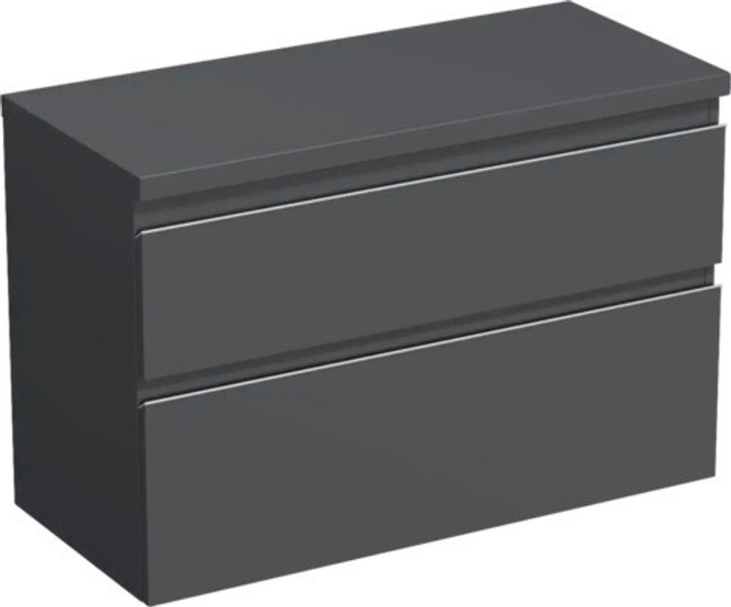 Jungborn Waschtischunterschrank TRENTA BxHxT 96,7 x 64,6 x 44,5 cm Frontfarbe anthrazit matt TRE DESK 100 2Z S A3396