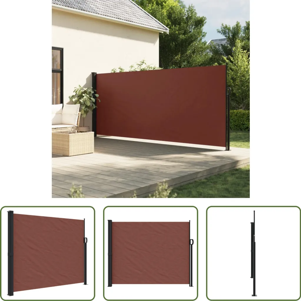 Crea la tua Oasi Privata: Tenda Laterale Marrone 160x300 cm Outdoor