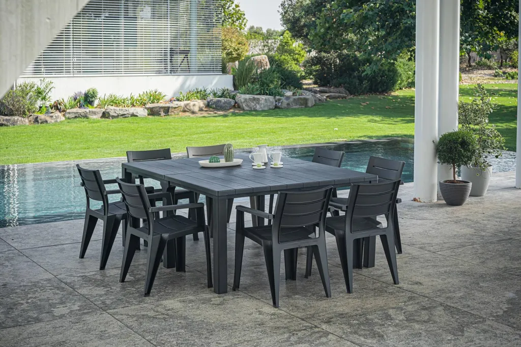 Table de jardin extensible Keter Julie Double 295 cm graphite - 12