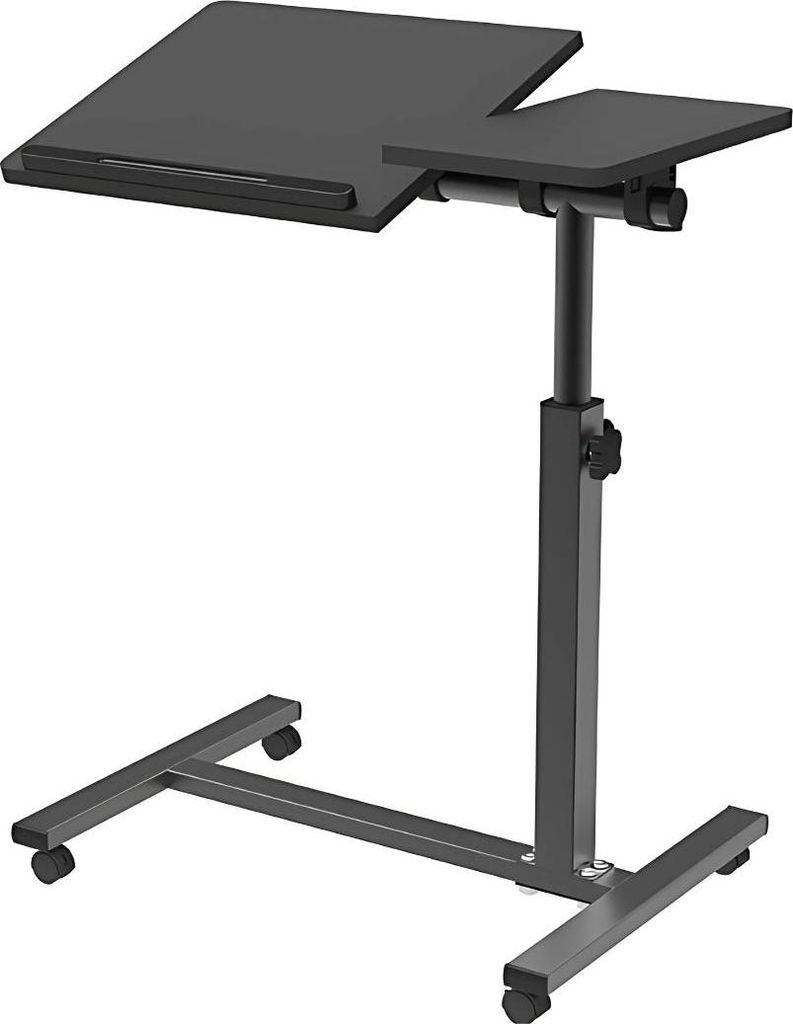 Livista Laptoptisch - Betttisch mit Rollen - Bettlesetisch - Laptopständer - Beistelltisch auf Rollen -