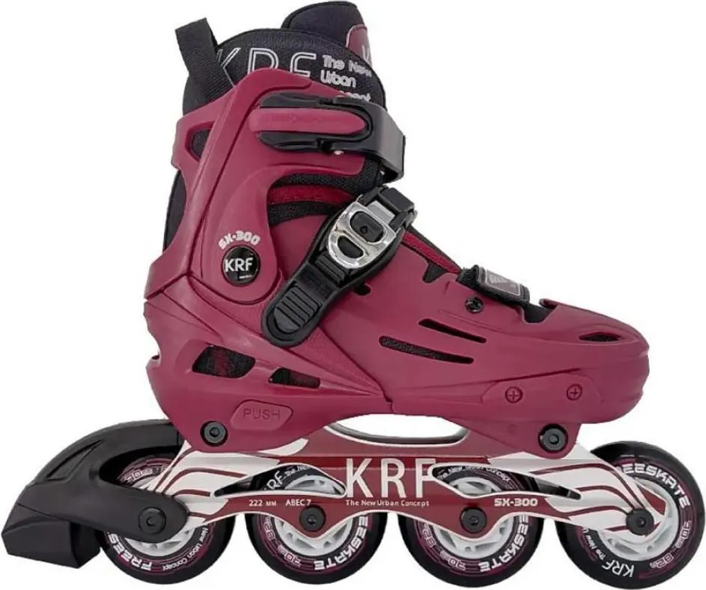 Patins Inline Violet avec Coque Rigide et Taille Réglable 34-37 Krf