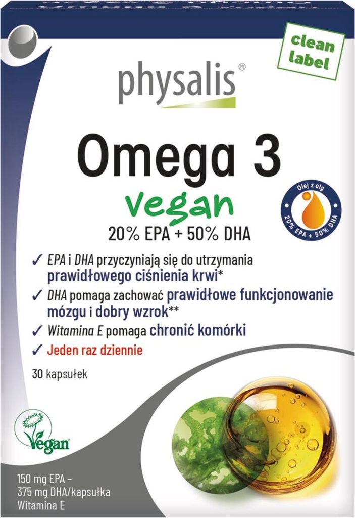 Omega-3 Vegan 30 Kapseln – Physalis