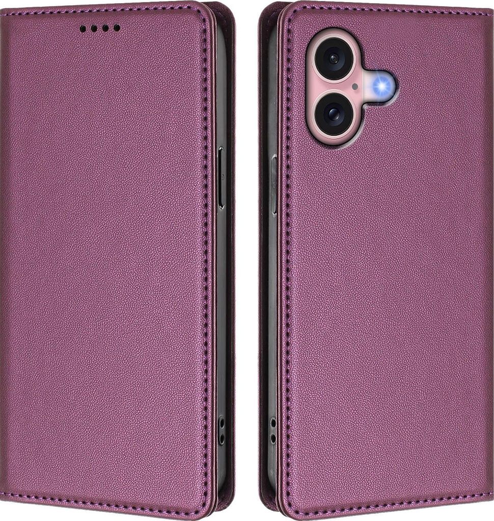 Handyhülle für iPhone 16, Kunstleder Klapphülle Stoßfeste Produktbild 