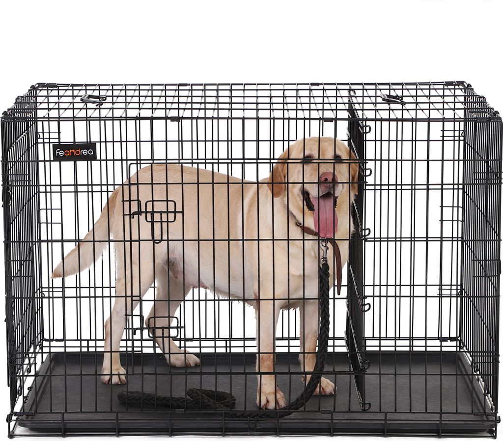 FEANDREA Hundebox mit 2 Türen 122 x 74,5 x 80,5 cm Produktbild 