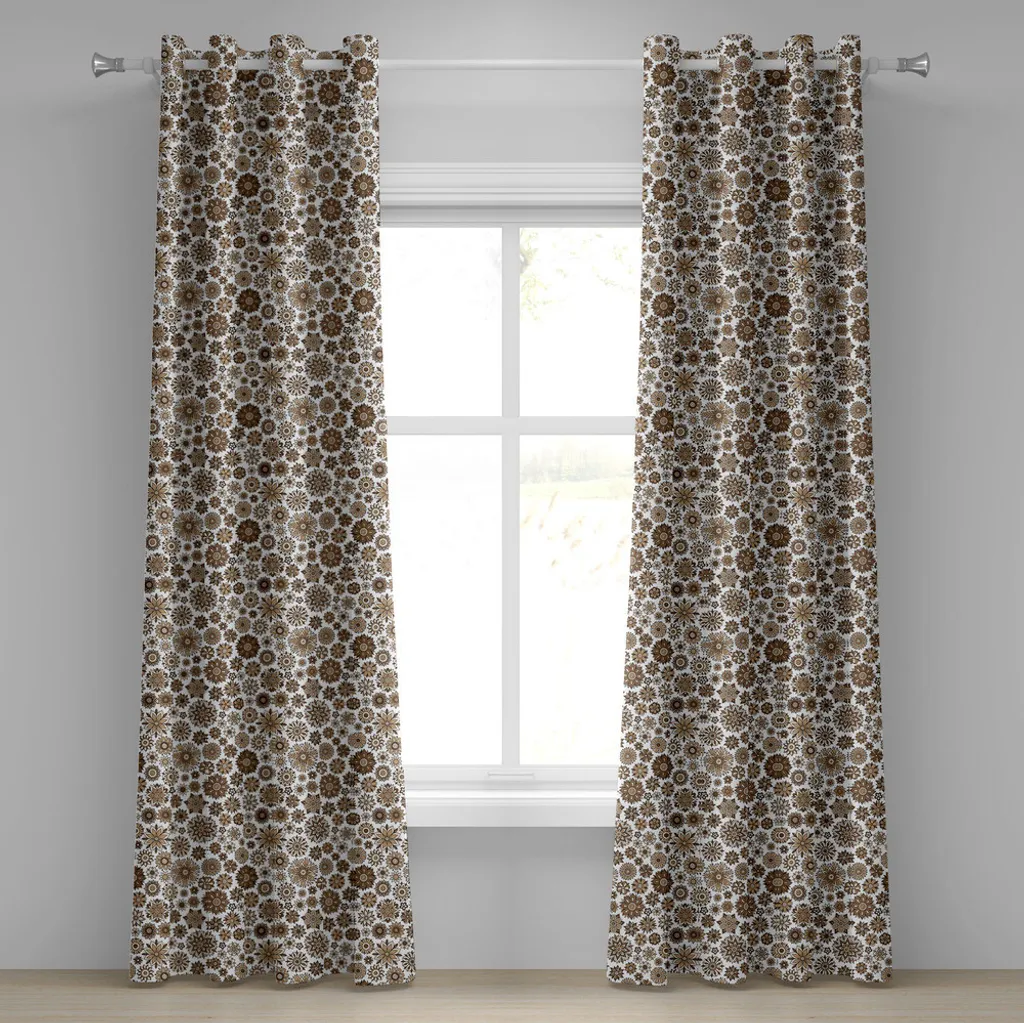 Tenda Giardino Romantica ABAKUHAUS - Fiori Doodle Vintage 280x175