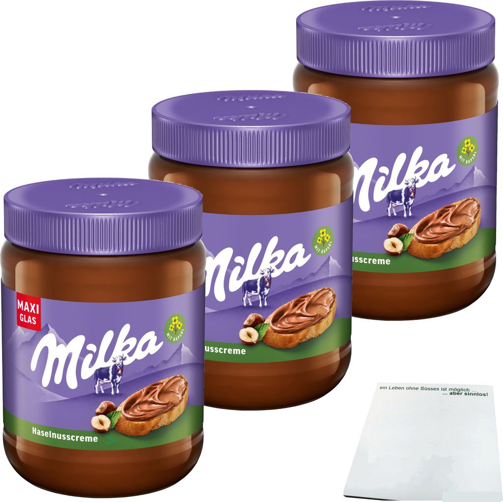 milka Haselnusscreme Brotaufstrich 3er Pack (3x600g Maxi Produktbild 