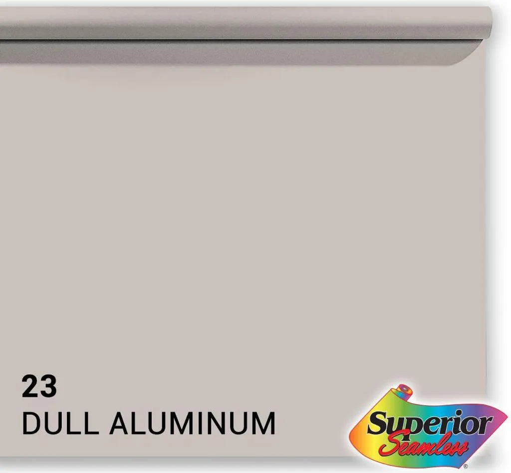 Papier de fond supérieur 23 aluminium mat 1,35 x 11 m pour studio photo