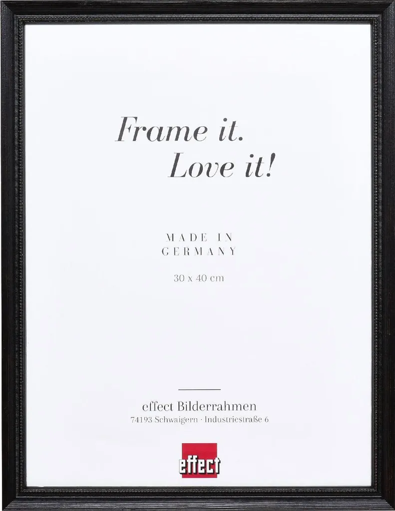 Cornice in Legno Nero 25x30 cm Profilo 48 | Effetto Moderno e Vetro Chiaro