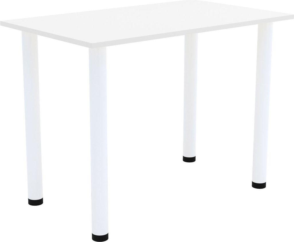 AKKE Bílý jídelní stůl s bílými nohami DxŠxV: 50x50x74 cm Obrázek produktu 