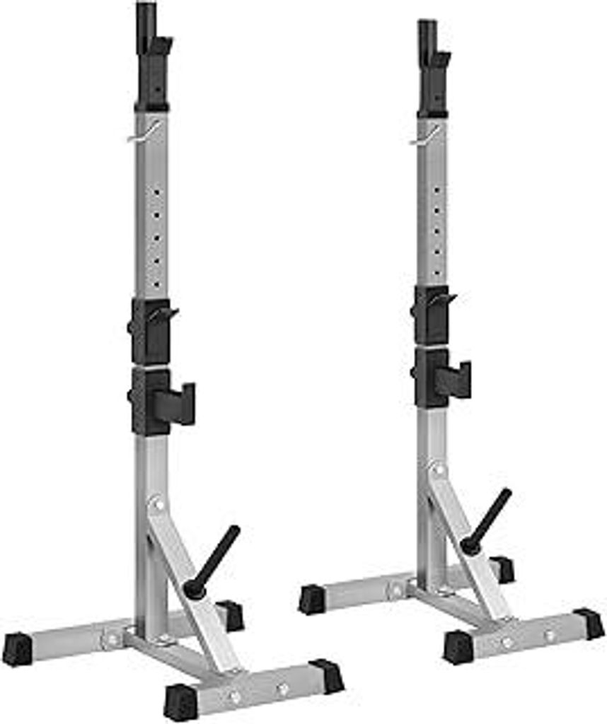 Hantelständer Hantelscheibenständer Höhenverstellbarer Langhantelständer Hantelhalter Langhantelstange Ständer bis 300 kg Belastbar Langhantel...