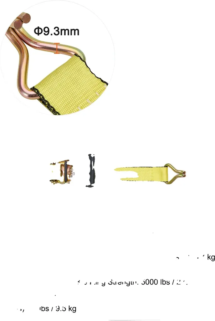 Sangles de fixation poids lourd 2 pouces avec cliquet et crochets J