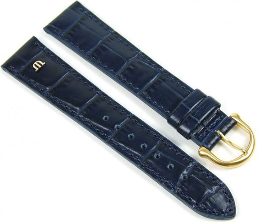 Maurice Lacroix XL Ersatzband | Kalbsleder-Louisiana, d.blau 21072G, Stegbreite:19mm