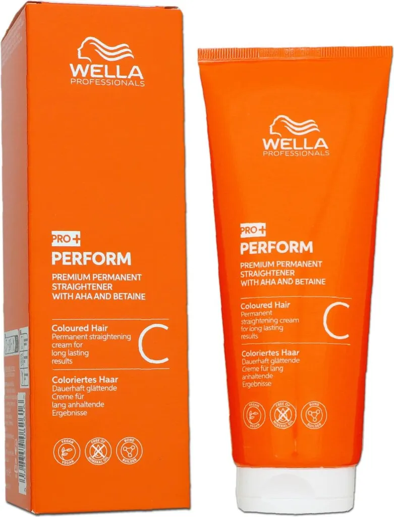 Lissage cheveux colorés Wella Pro+ Perform C crème de 200 ml - 7