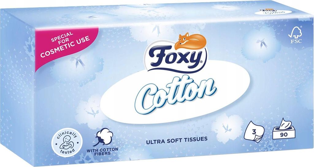 Foxy Ultra Soft Facial Cotton Wipes 90 Units Image du produit 