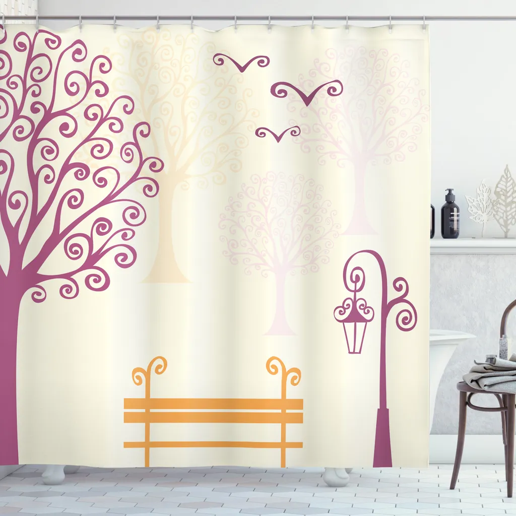 Tenda Doccia Viola Pastello ABAKUHAUS | Atmosfera Relax 175x200