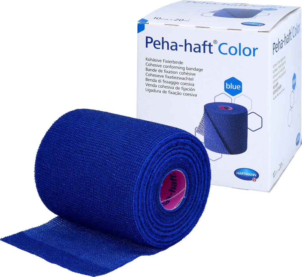 Hartmann Peha-haft Benda elastica di fissaggio a colori, blu 10 cm x 20 m | confezione (1 pezzo) - 4
