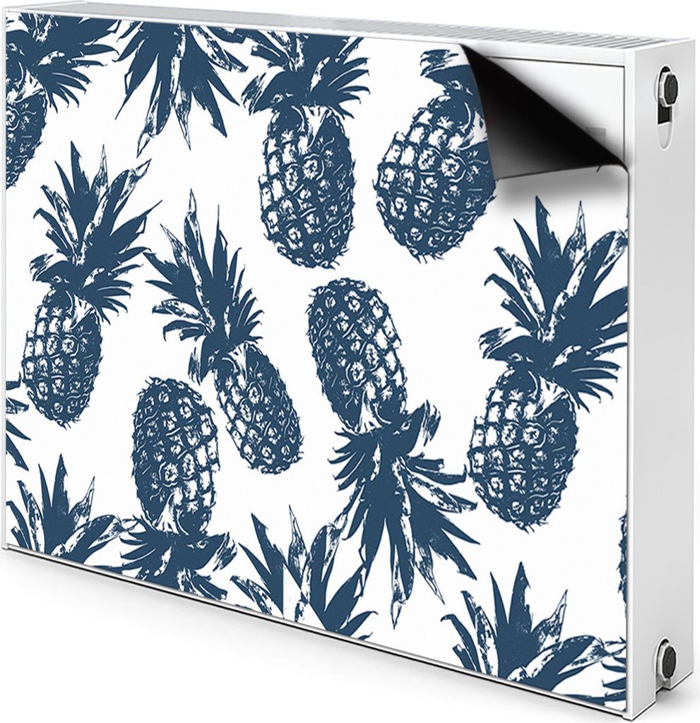 Magnet Verkleidung Abdeckung Heizkörperabdeckung Heizkörperabdeckung 80x60 cm - Grau, Ananas