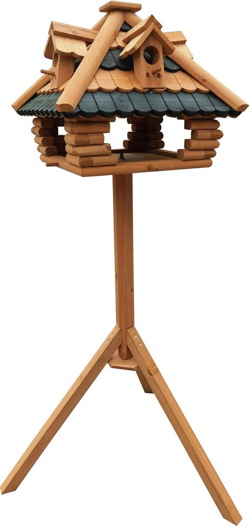 Toboli krmítko pro ptáky 115 cm se stojanem, dřevěná ptačí Obrázek produktu 
