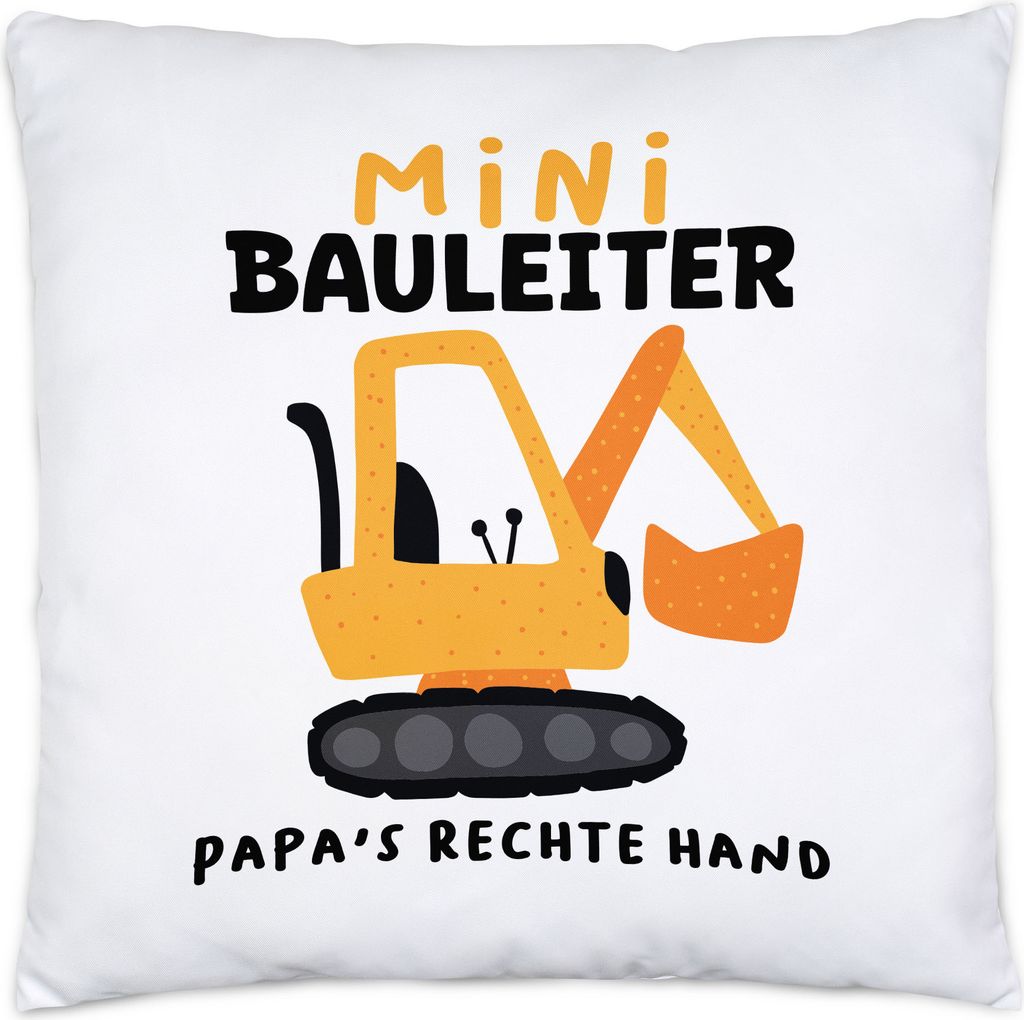 Mini Bauleiter Papa's Rechte Hand Kissen Bauarbeiter Bauleiter Angestellter Kran Arbeit Job Unternehmen