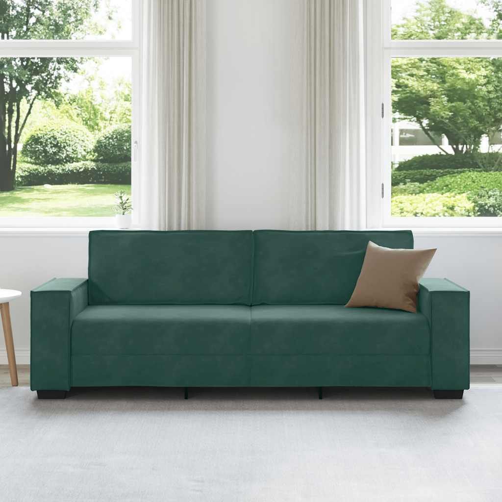 "2026 Aktion" 3-Sitzer-Sofa - CLORIS - Couchgarnitur - Sofa Set Sitzmöbel - Dunkelgrün 180 cm Samt - 220 x 78 x 84 cm - DEMöbel7911683