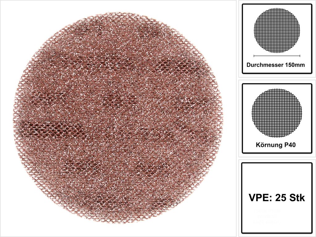 Mirka Schleifscheiben Abranet ACE HD Ø150 mm Grip P40 150 Produktbild 