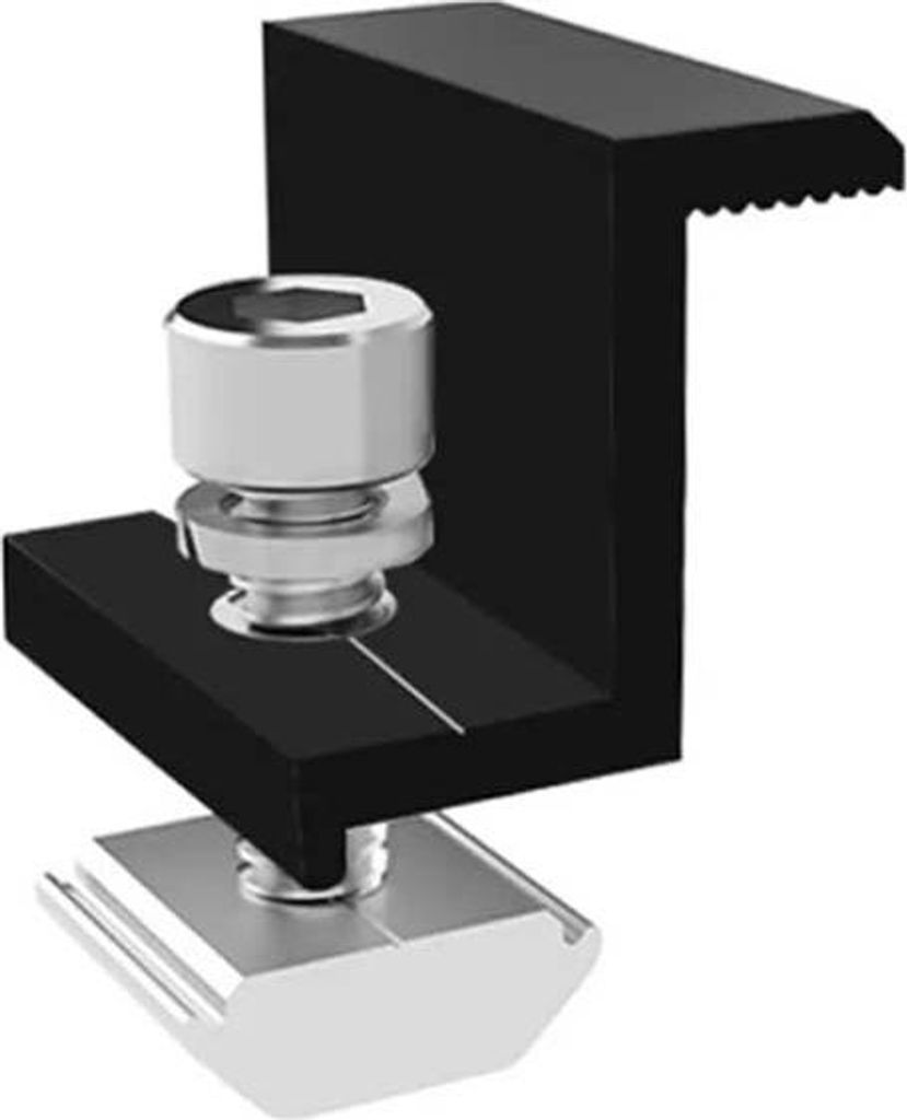 INF Aluminiumlegierung Endklemme 30mm für Solarmodule, 10er-Set