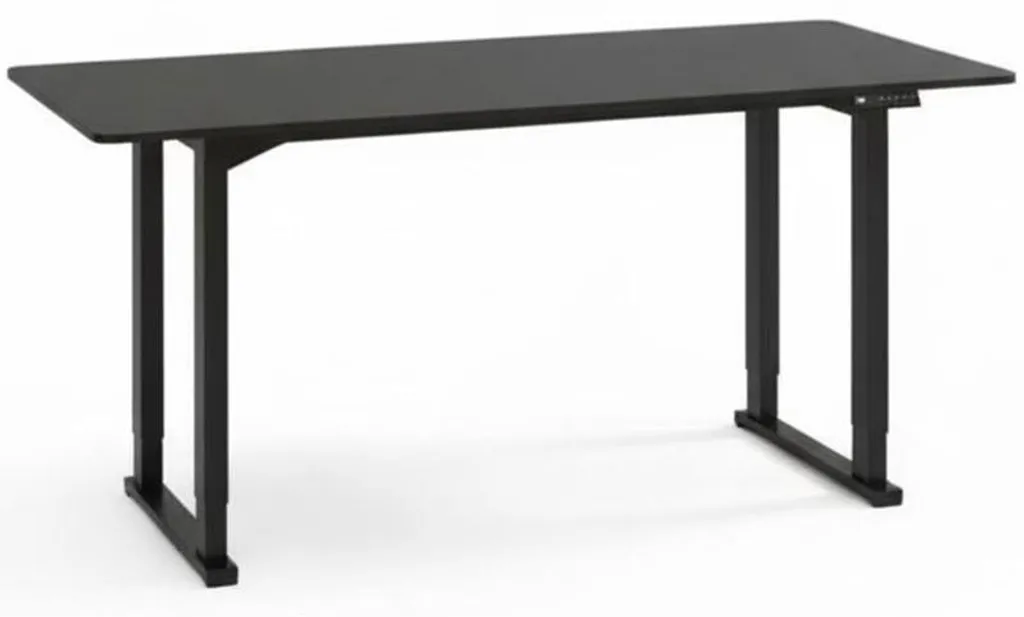 Bureau assis-debout E1QB-1607-EU noir 160x70 cm à hauteur réglable