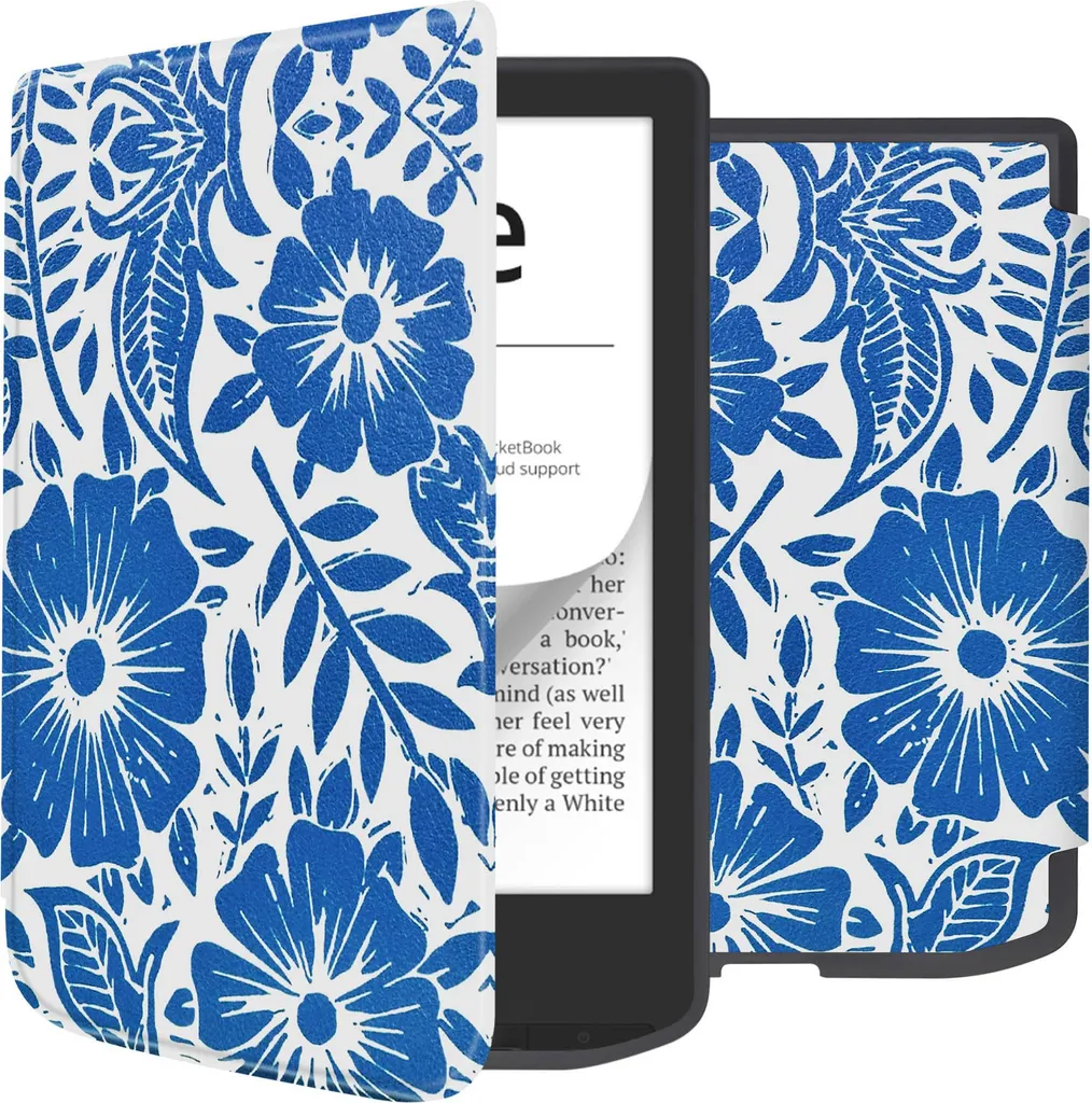 imoshion Design Custodia morbida sottile Sleepcover per il Pocketbook Verse / Verse Pro / Vivlio Light / Light HD - Flower Tile