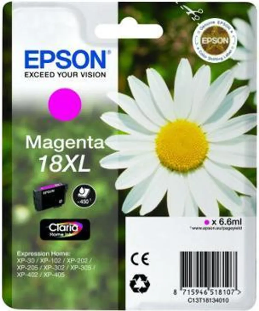 Cartouche Epson 18XL Magenta Haute Capacité Claria Home Ink 11,5ml