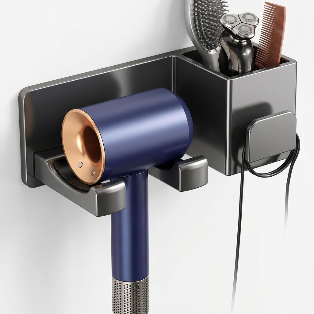 Föhnhalter Organizer für Haartrockner, Wandhalterung Produktbild 