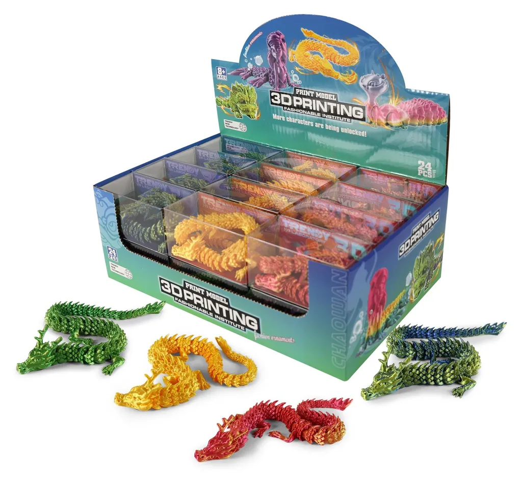 Dragon Chinois 3D 27 cm Incassable - Décoration Solide et Flexible Zen
