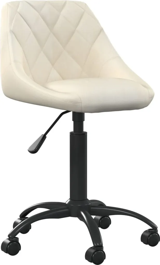 Sedia Scrivania Velluto Crema BEI CLORIS - Design Moderno e Chic